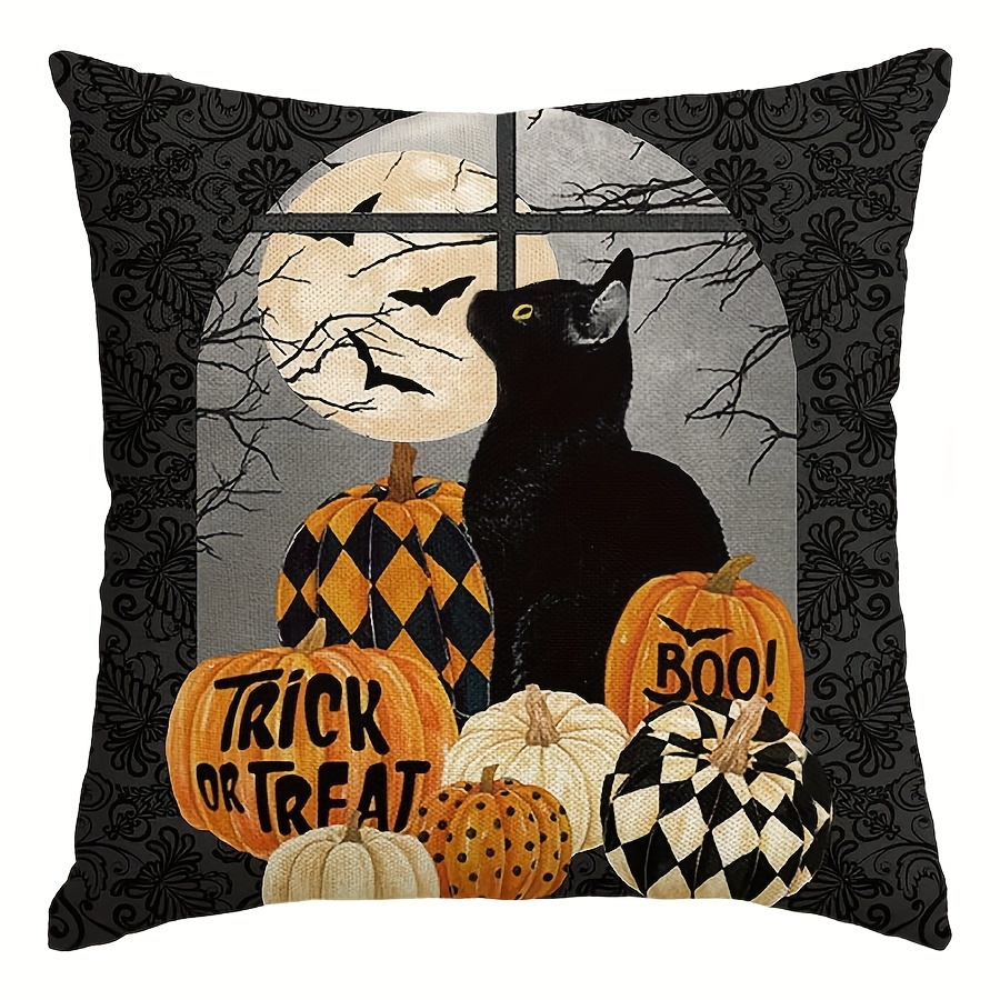 Pillow Cover 20X20 - 1 stuk, Linnen Trick or Treat
