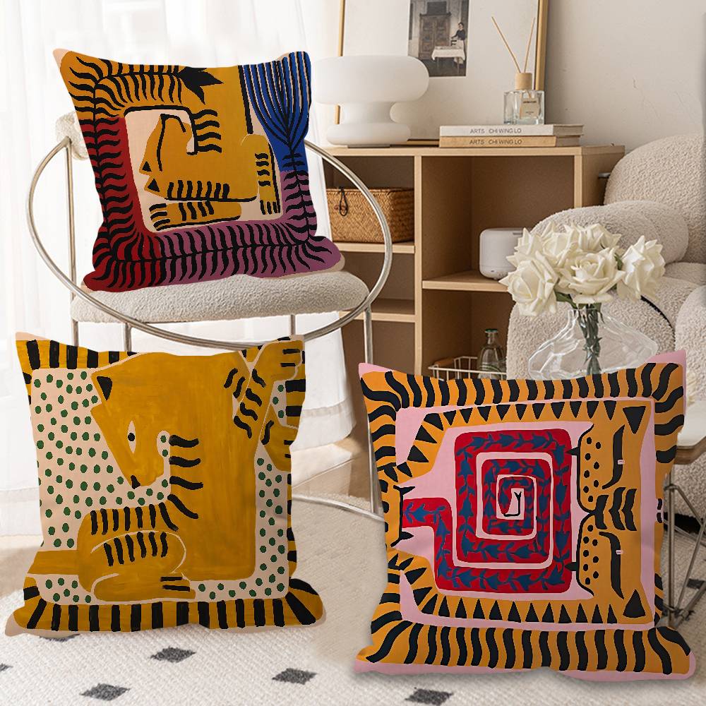 Home Textiles Egypt - Oud-Egypte Tijger Luipaard Gepersonaliseerde afbeelding tekst