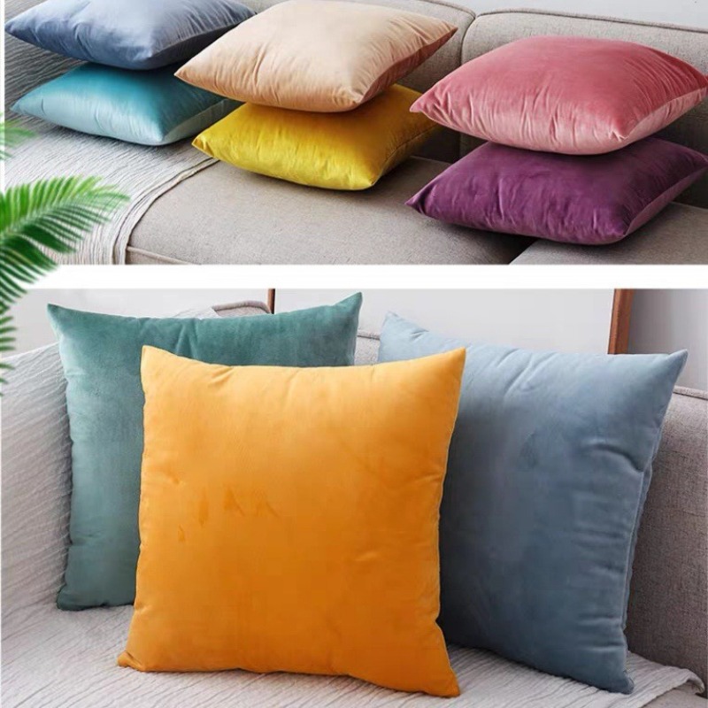 Pillow Insert 18X18 - Nederlandse fluwelen effenkleurige autostoelkussenhoes met logo,