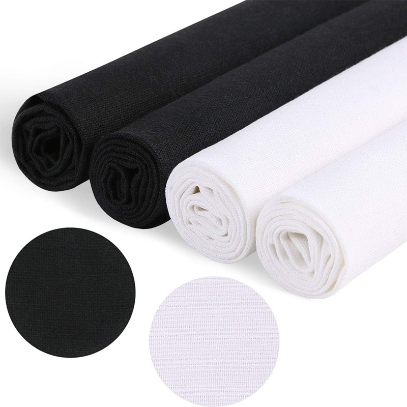 Home Textiles Products - 4 stukken linnen stof, effenkleurige stof
