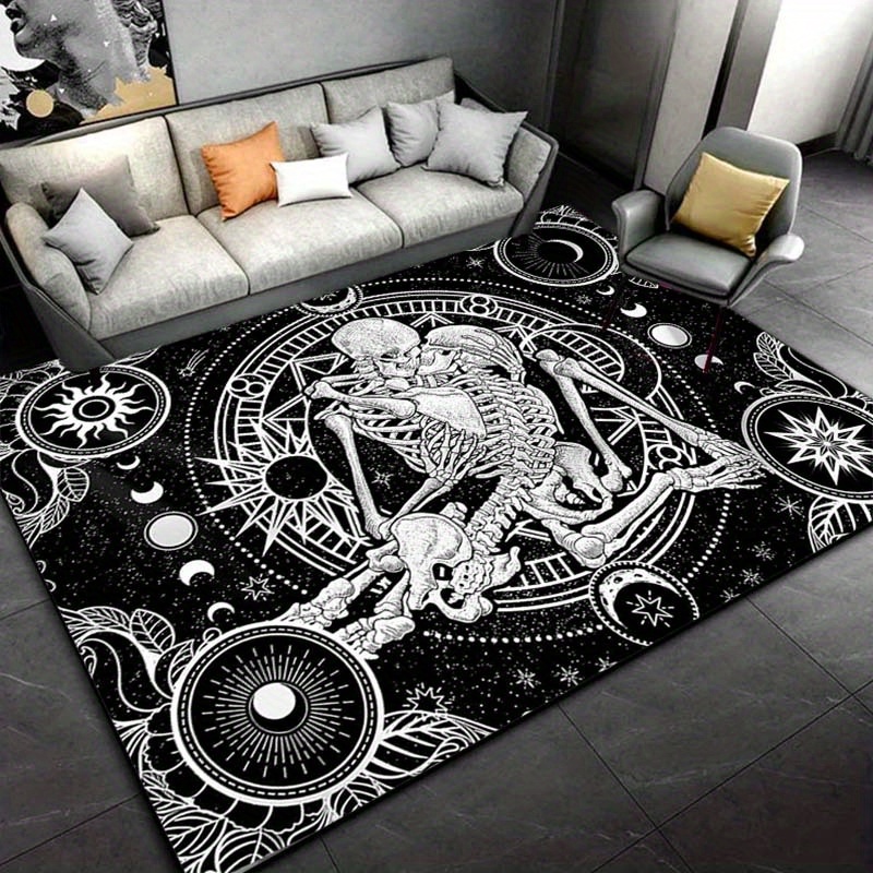 Home Textiles Designer - Elegant skeletdanskleed - woondecoratie in gotische
