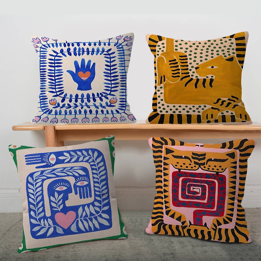Home Textiles Egypt - Oud-Egypte Tijger Luipaard Kussenhoes Auto Sierkussenhoes