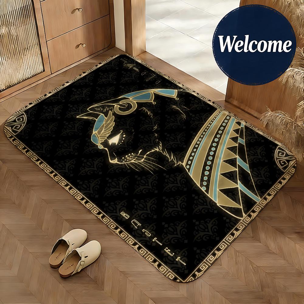Home Textiles Egypt - Zachte flanellen vloermat Art Egypt Abstract