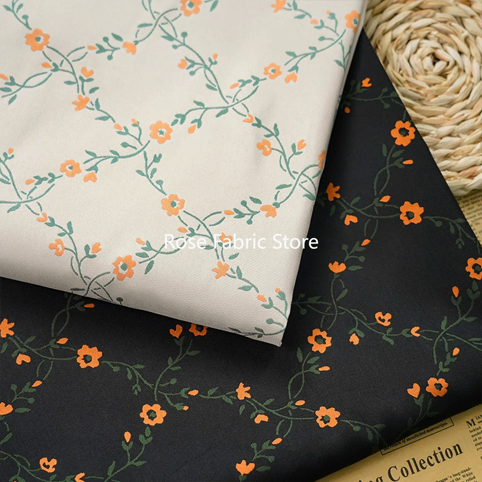 Home Fashion Textiles - 1 meter kleine bloem garen geverfd