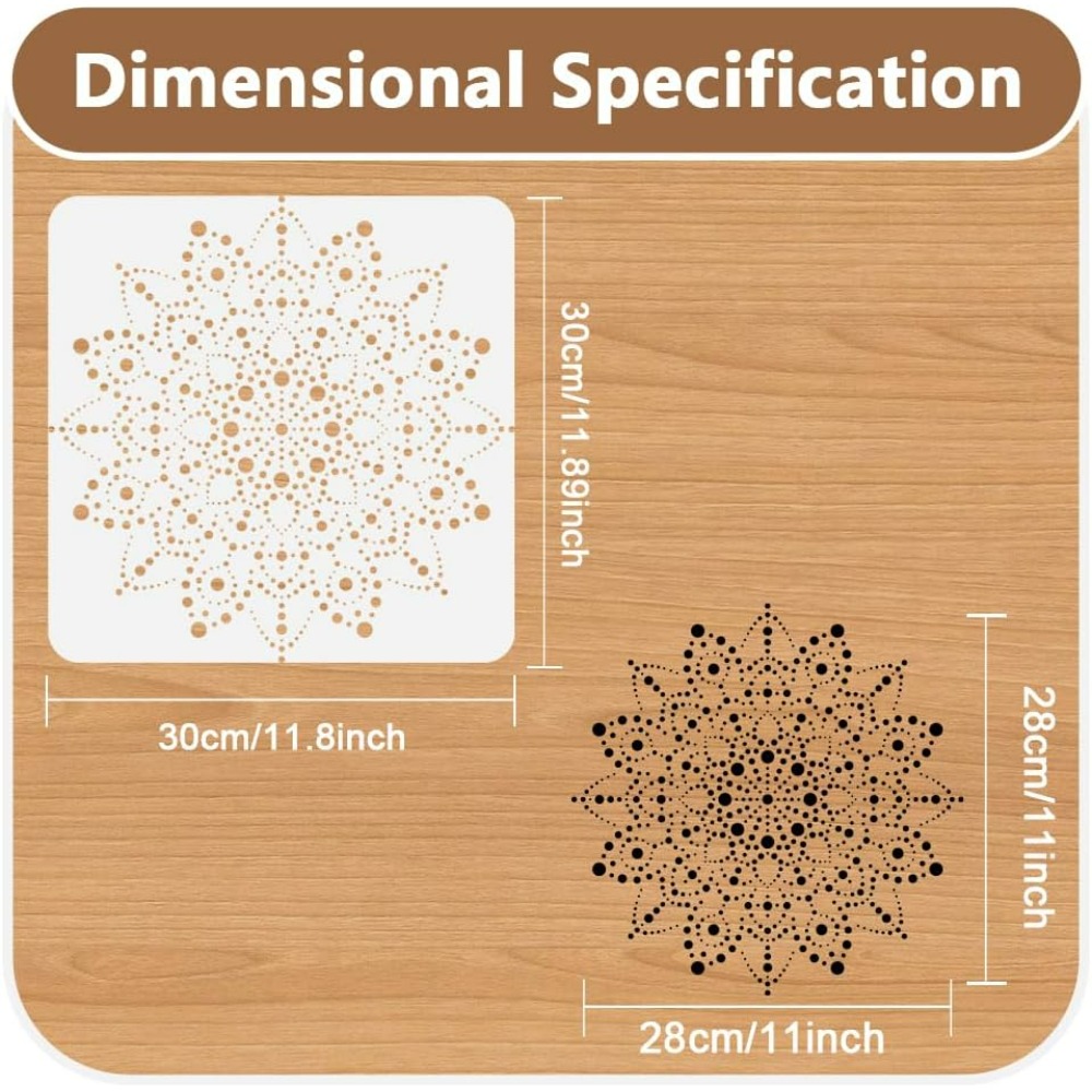 Dot Mandala stencil sjabloon 1 - Home Textiles Products recensie en prijs