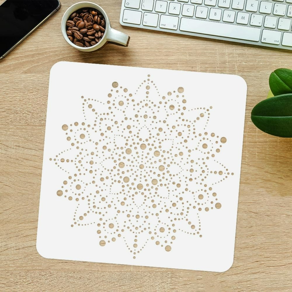 Dot Mandala stencil sjabloon 1 - Home Textiles Products recensie en prijs