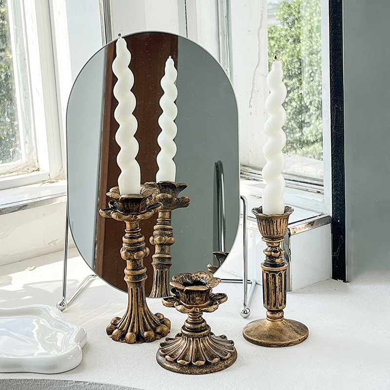 Vintage bronzen kandelaar beel - Home & Hotel Textiles Private Limited recensie en prijs