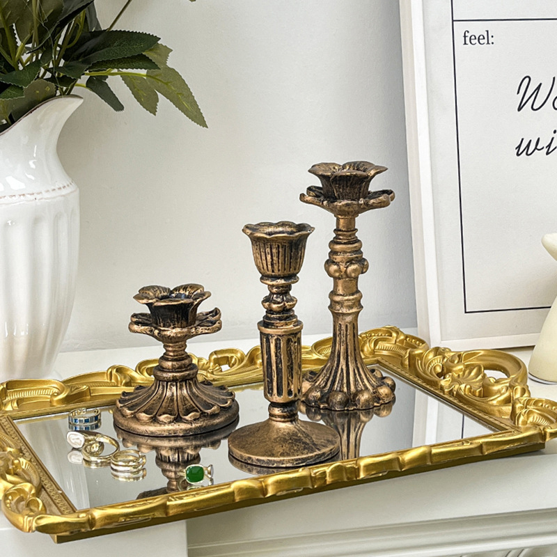 Vintage bronzen kandelaar beel - Home & Hotel Textiles Private Limited recensie en prijs