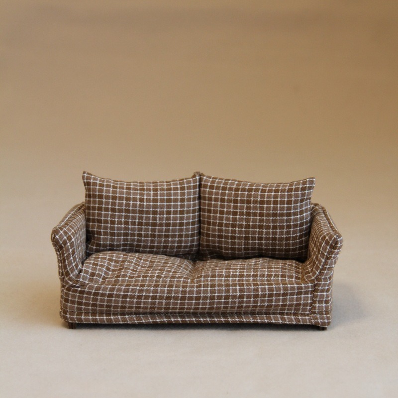 Vintage miniatuur bank geruite - Vintage Home Textiles recensie en prijs