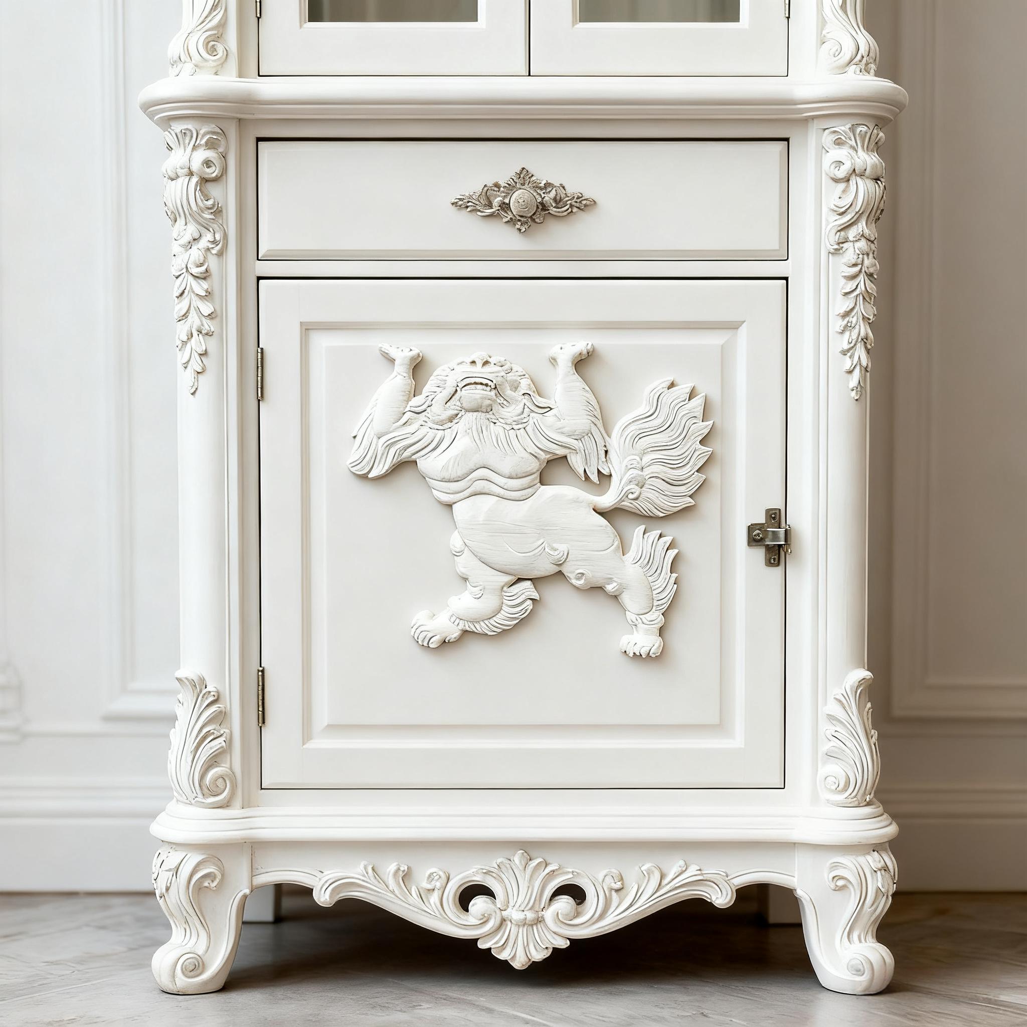 Vintage hout applique met Drag - Vintage Home Textiles recensie en prijs