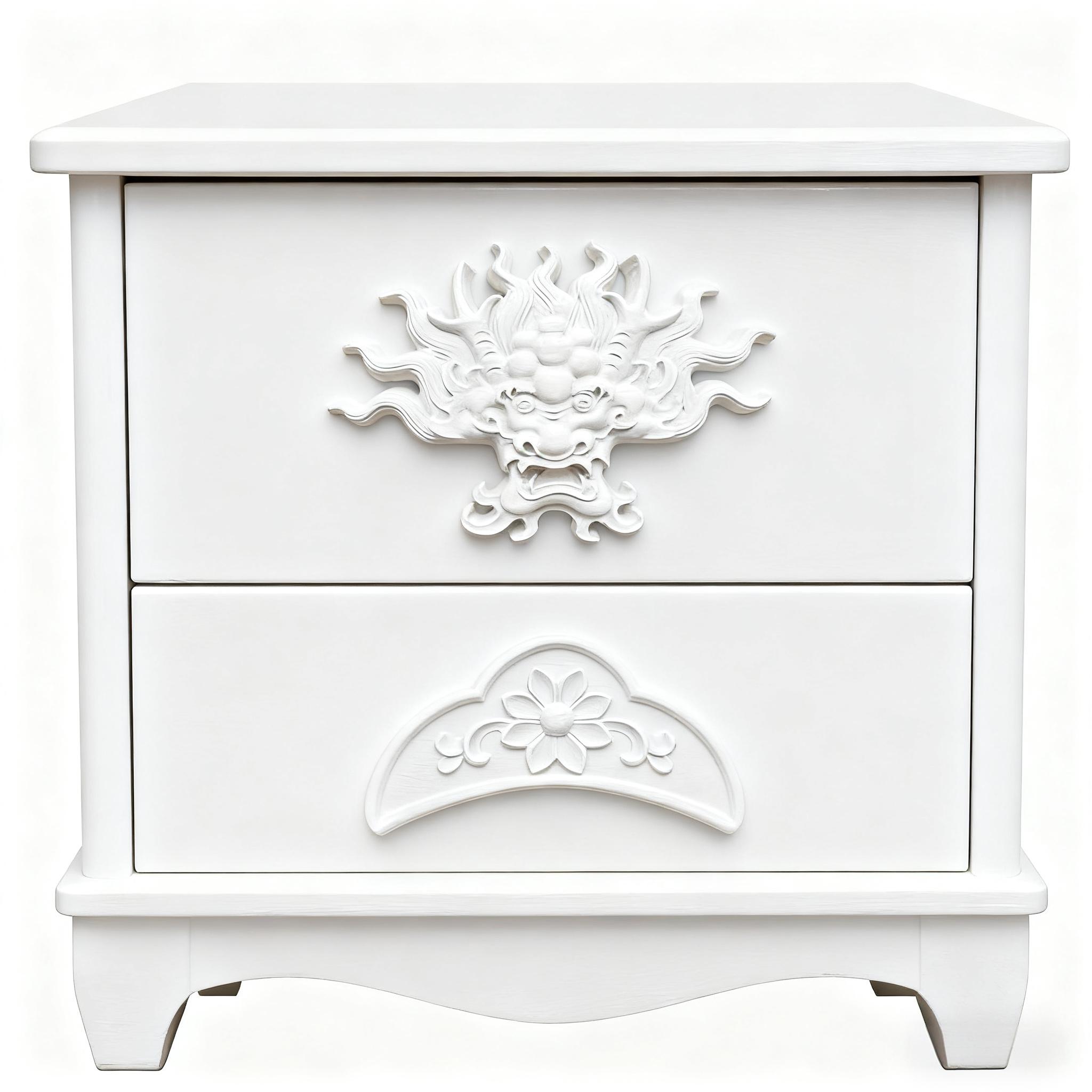 Vintage hout applique met Drag - Vintage Home Textiles recensie en prijs