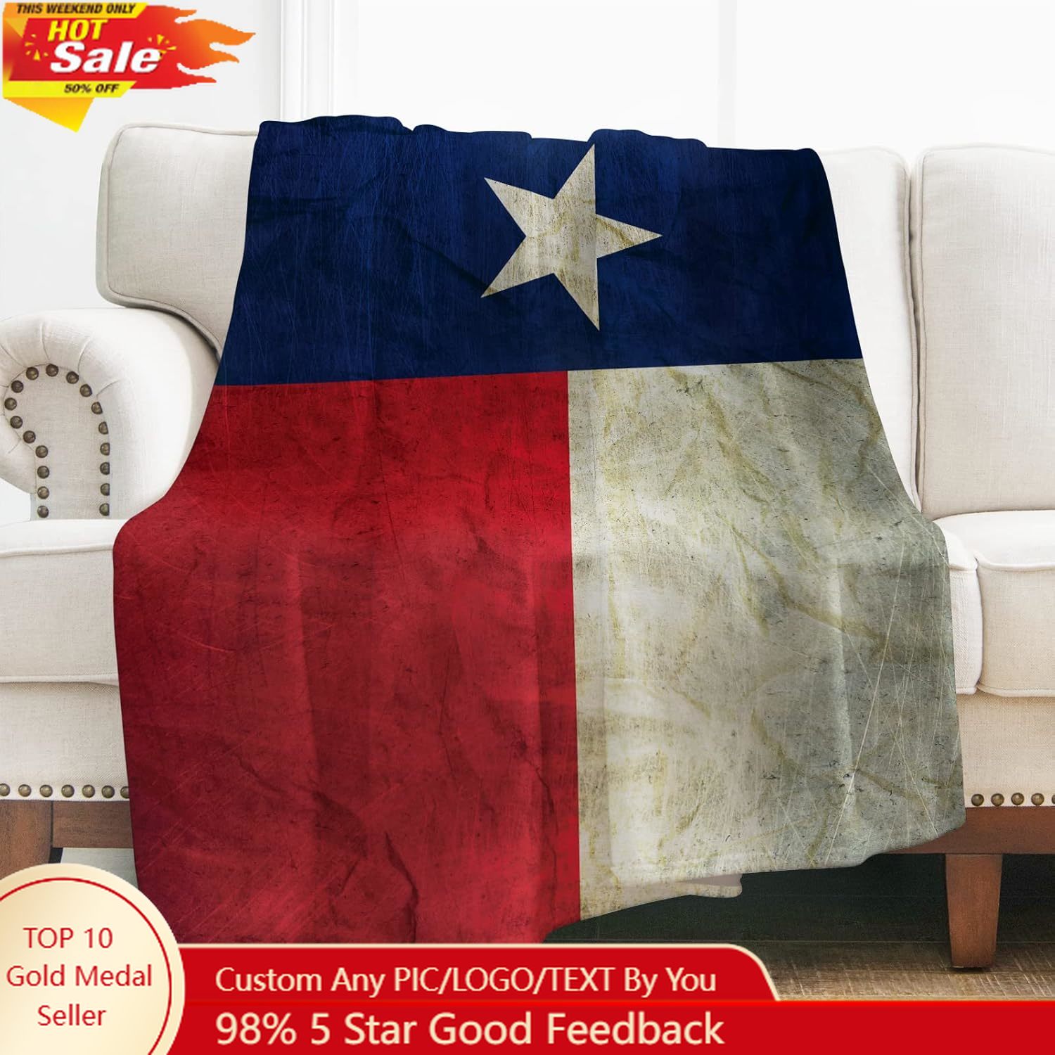 Levens Texas Vlag Gooi Deken C - Home Textiles And Decor recensie en prijs