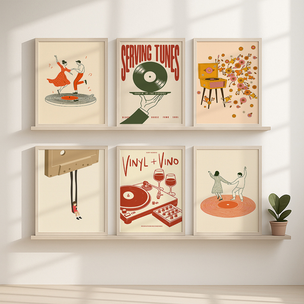 1pc Vintage Muziek Canvas Post - Vintage Home Textiles recensie en prijs