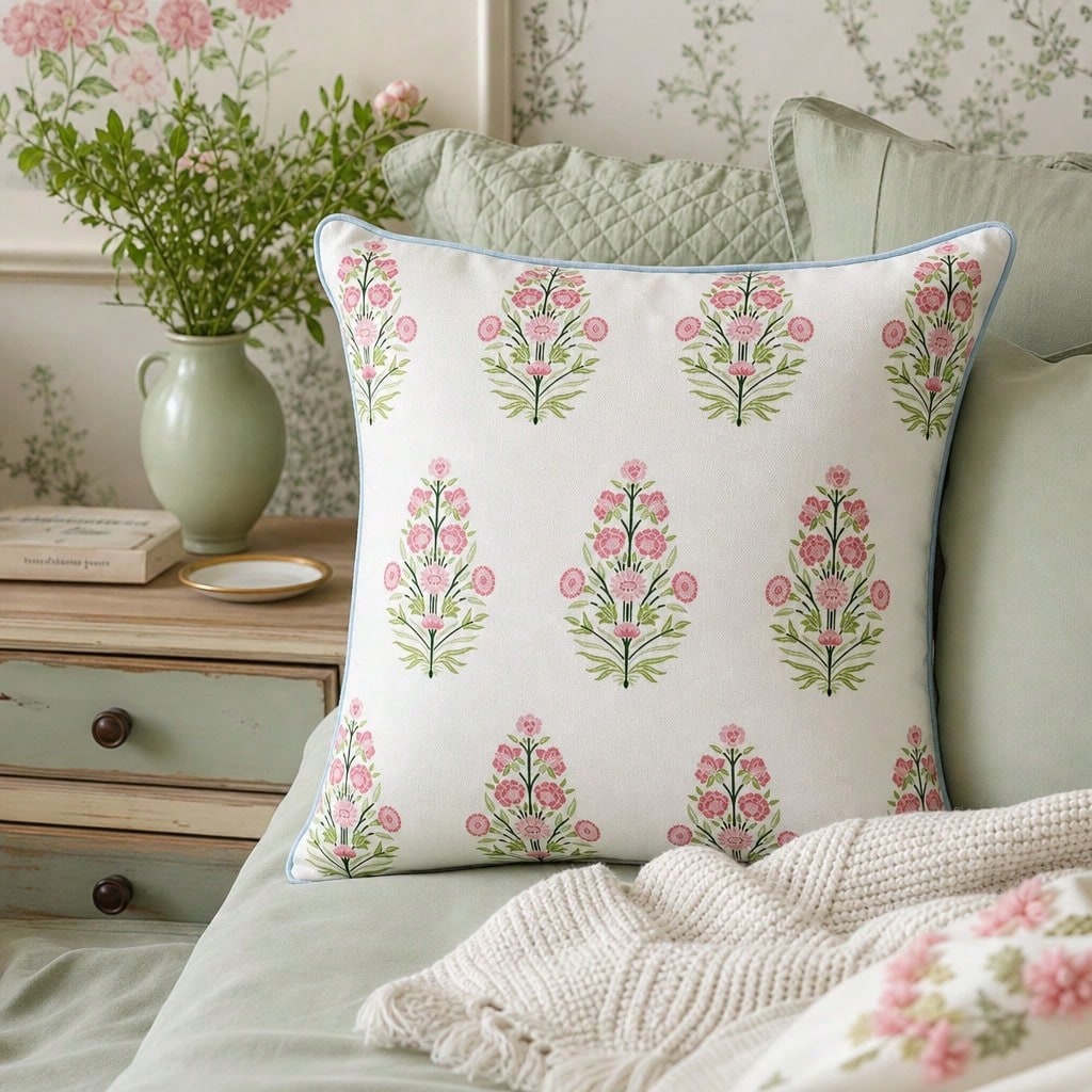Roze bloemenkussenhoes, romant - Pillow Insert 18X18 recensie en prijs