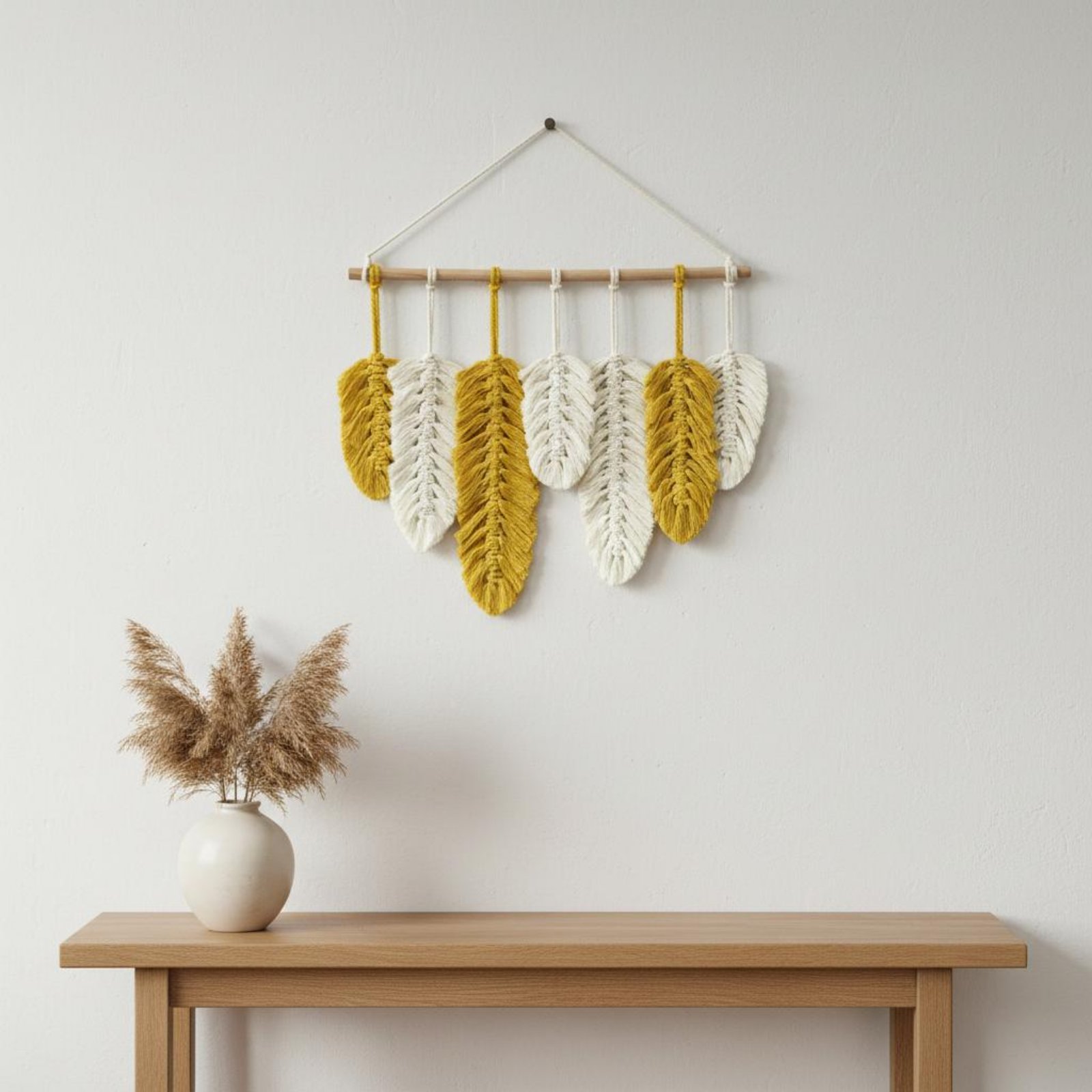 Macrame veren wandhanger handg - Home Textiles And Decor recensie en prijs