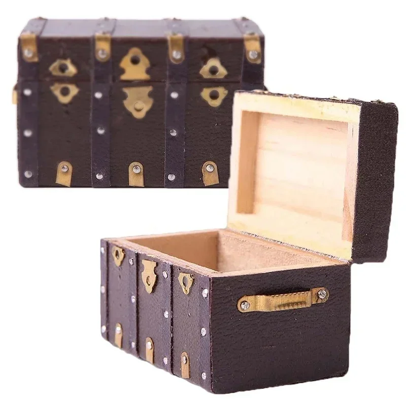 Bruin lederen houten kist Vint - Vintage Home Textiles recensie en prijs